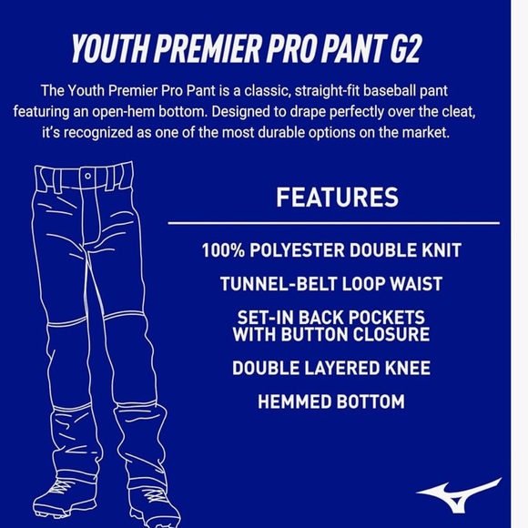 Mizuno Black Baseball Pants - Picture 7 of 7